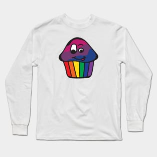 Bisexual Pride Rainbow Cupcake Long Sleeve T-Shirt